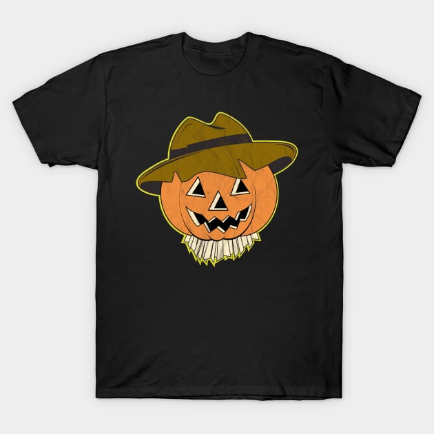 Vintage Halloween Scarecrow T-Shirt by LMHDesigns